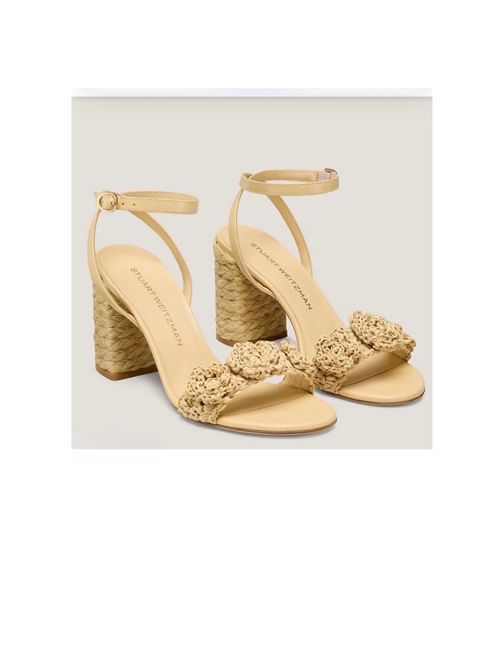 Stuart Weitzman
Women' Magnolia Block 85 Sandals Natural Tonal size 9 NEW